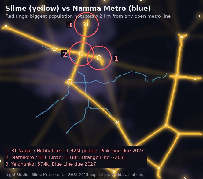 Slime Metro, Bengaluru: overlay