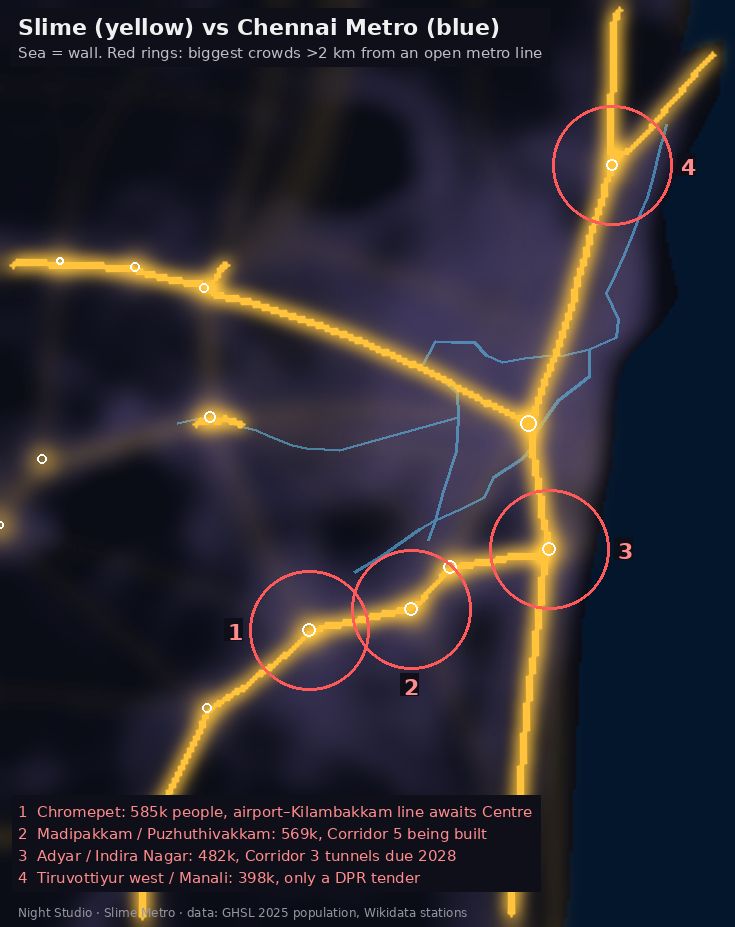 Slime Metro, Chennai: overlay