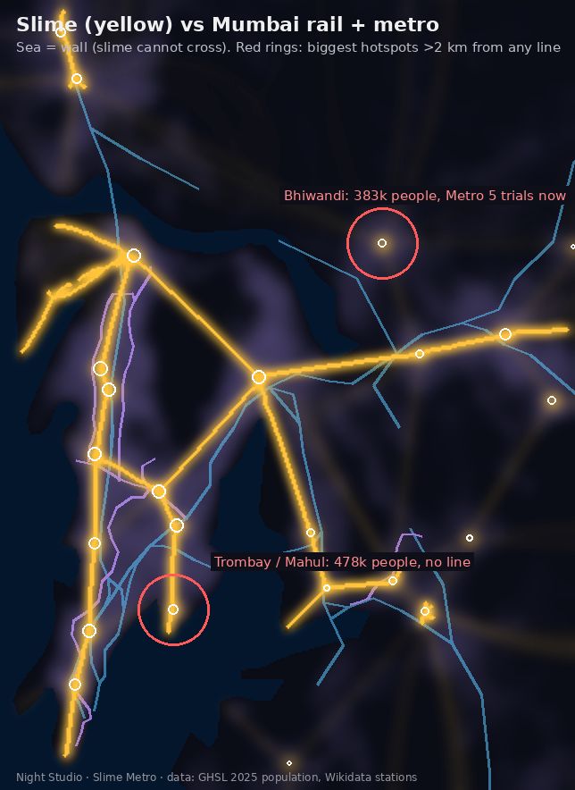 Slime Metro, Mumbai: overlay